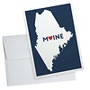 Lantern Press Maine State with Red Heart Notecard