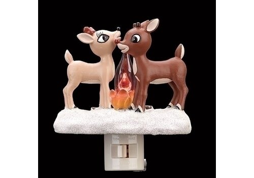  Roman Inc Rudolph & Clarice Campfire Nightlight 
