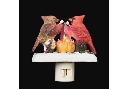  Roman Inc Cardinal Campfire Nightlight 