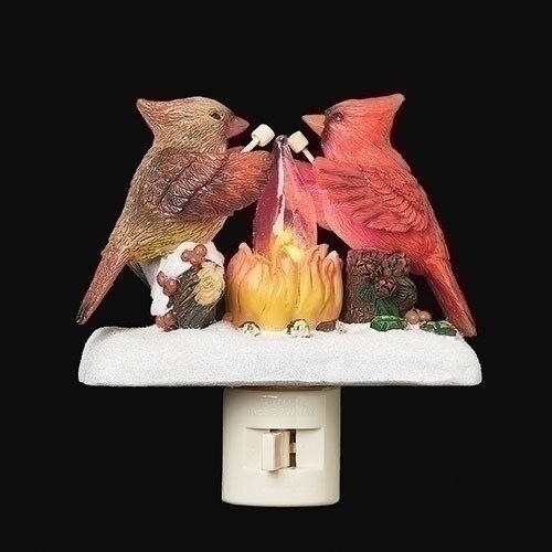  Roman Inc Cardinal Campfire Nightlight 