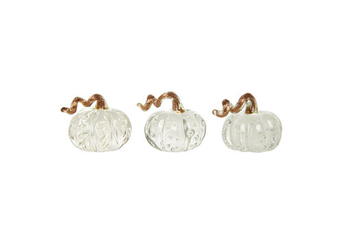  Bubble Glass Clear Pumpkin 