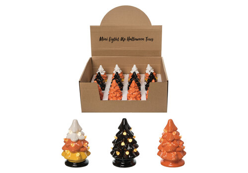  Light Up Halloween Tree Orange 