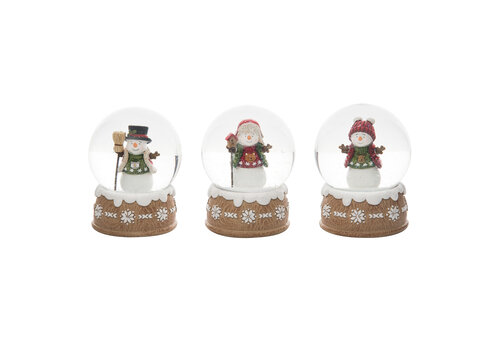  Snowman Cottage Snowglobe 