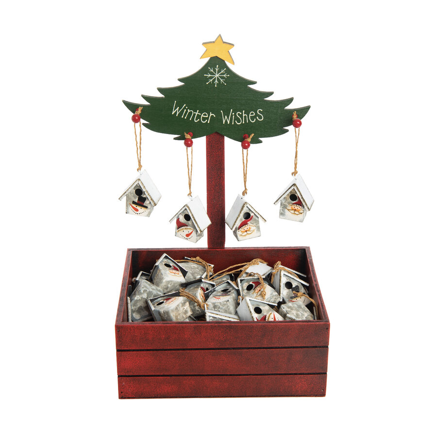 Metal Birdhouse Ornaments