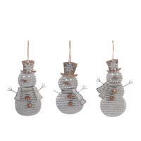Metal Snowman Ornament