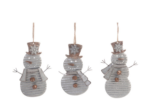  Metal Snowman Ornament 