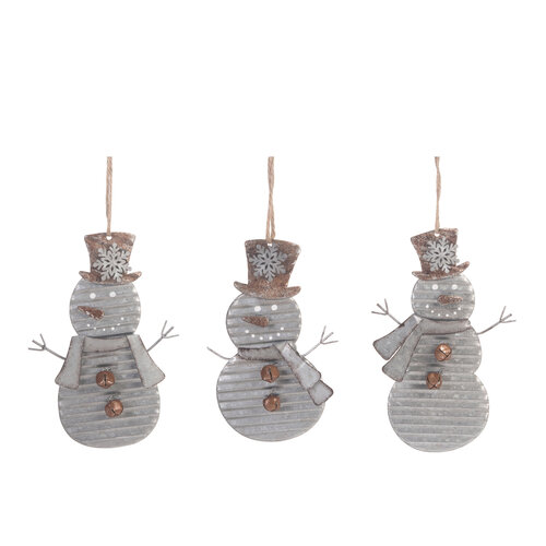  Metal Snowman Ornament 