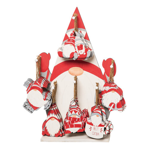  Gnome Wooden Ornaments 