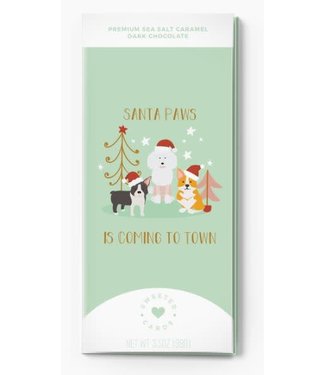 Sweeter Cards Santa Paws Card with Chocolate Bar