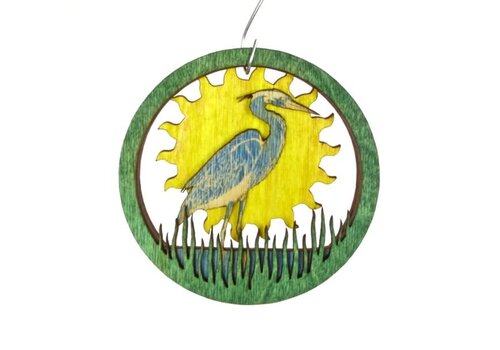  Doles Orchard Blue Heron Layered Ornament 