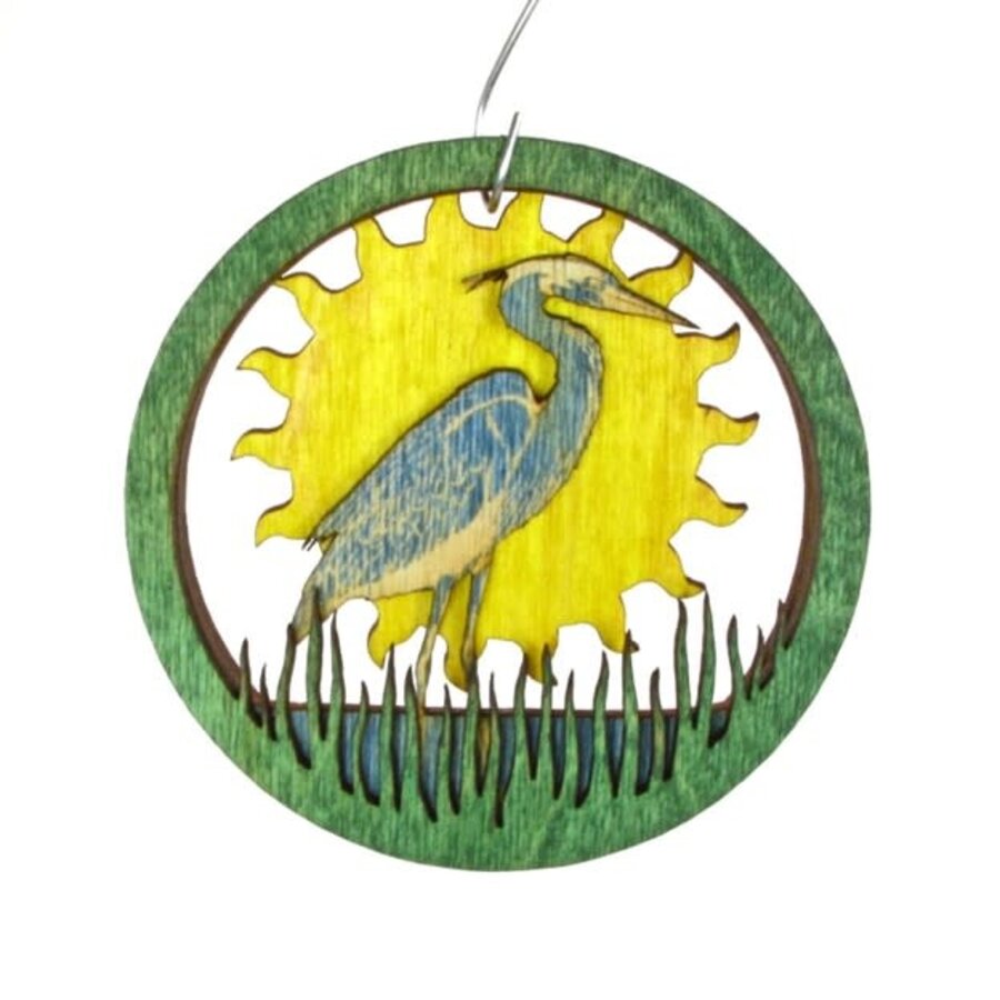 Blue Heron Layered Ornament