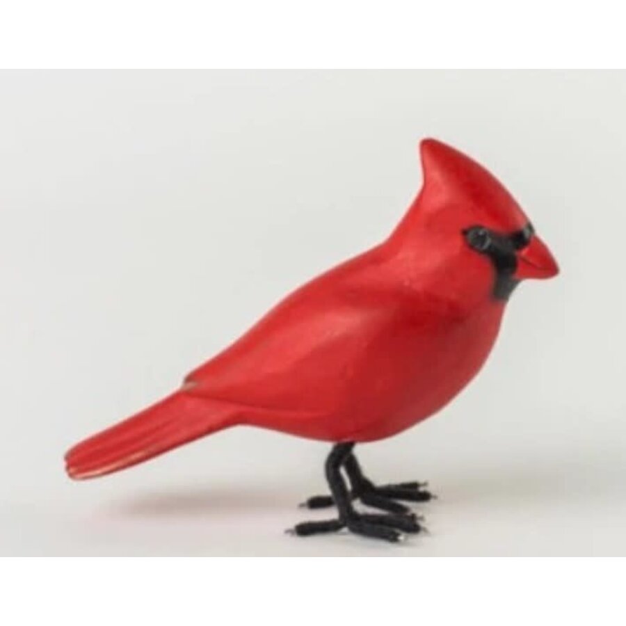 Hand Carved Wood Mini Cardinal