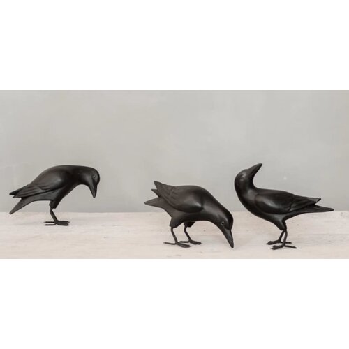  Aviologie Hand Carved Wood Mini Crow 