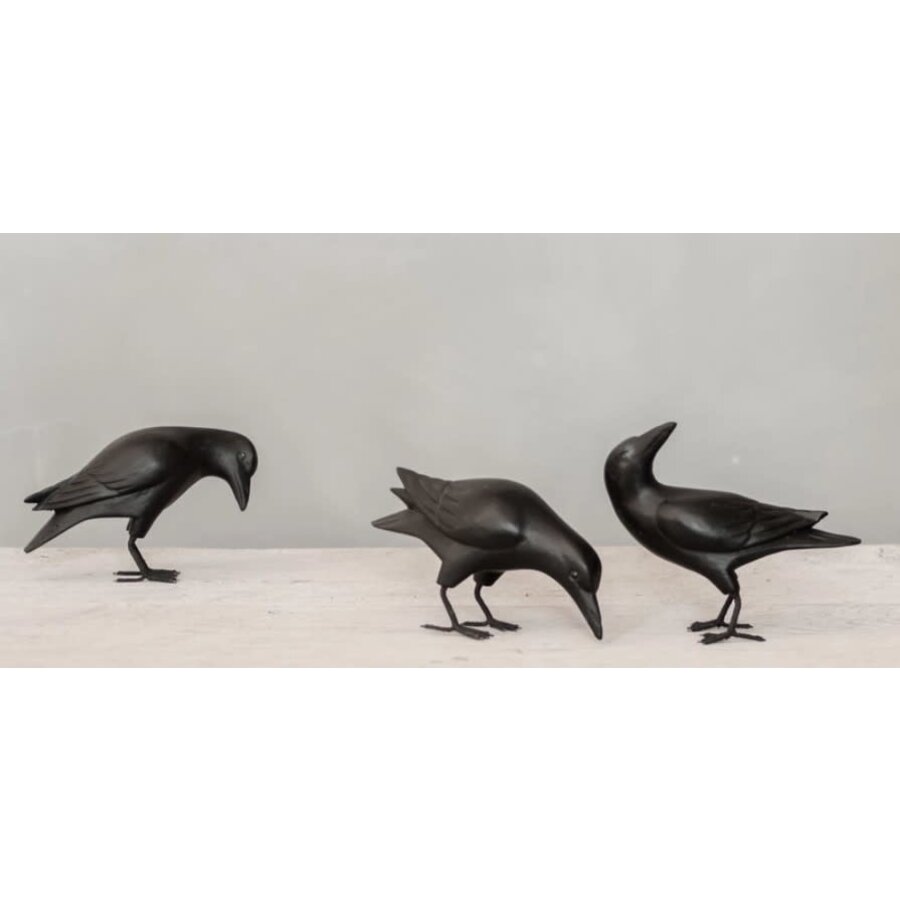 Hand Carved Wood Mini Crow