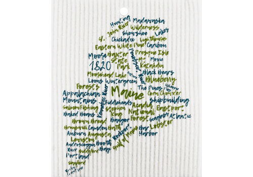  Talla Imports Maine Words Swedish Wash Towel 