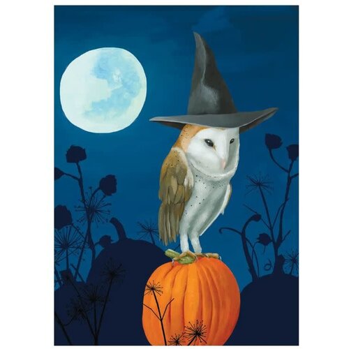 Allport Editions Halloween Hoot Owl Card   Allport Editions Halloween Hoot Owl Card