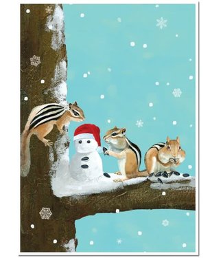 Three Chipmunks Holiday Card