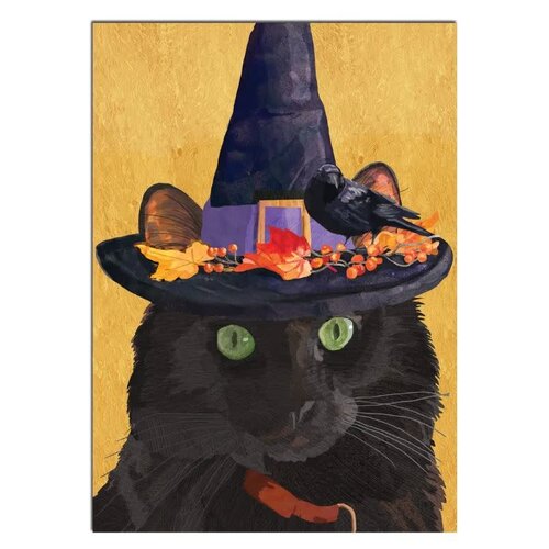  Allport Editions Witch Cat Card 