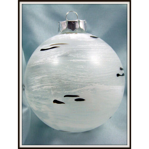  Birch Medium Glass Ornament 