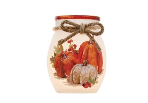  Stony Creek Pumpkin Pre-Lit Small Jar Vase 