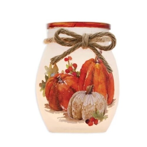  Stony Creek Pumpkin Pre-Lit Small Jar Vase 