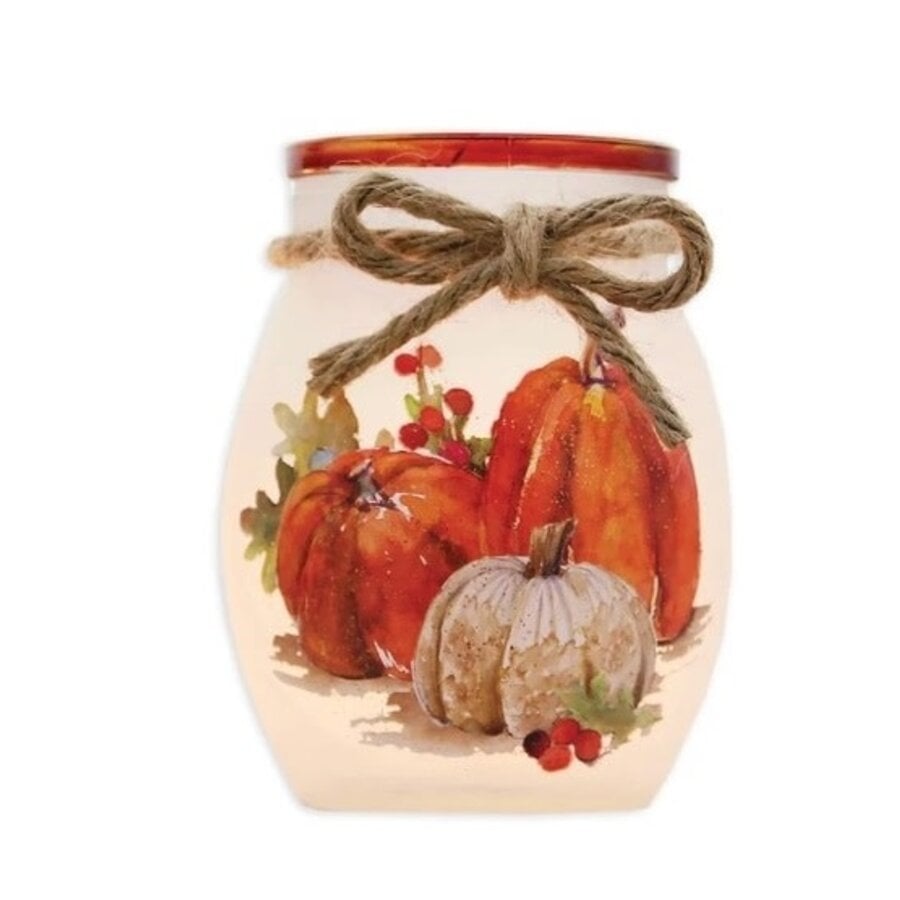 Pumpkin Pre-Lit Small Jar Vase