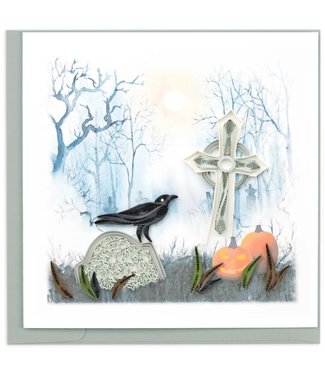 Quilling Cards Spooky Graveyard Quilled Card