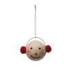 Creative Co-Op Felt Snowman Head Ornament with Earmuffs