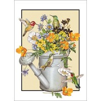 4 Hummingbirds Birthday Card