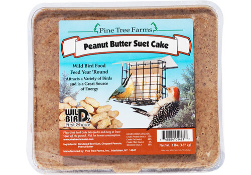  Lizzie Mae Bird Seed PTF Peanut Butter Suet Cake 3lbs 