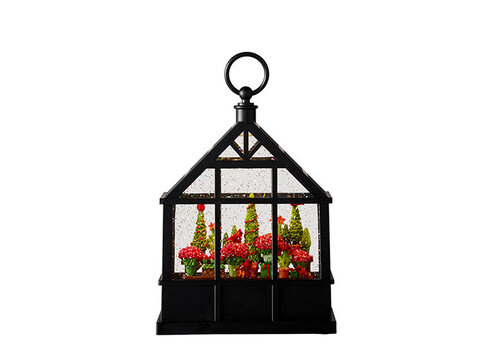  Cardinals and Flowers Lighted Lantern 
