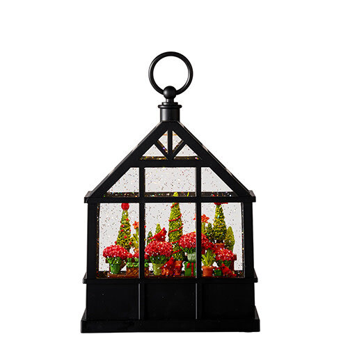  Cardinals and Flowers Lighted Lantern 