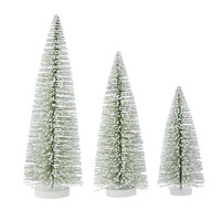 Flocked Bottle Brush Tree