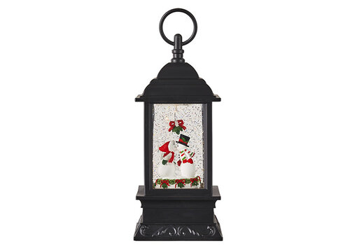  Kissing Snowmen Lighted Water Lantern 