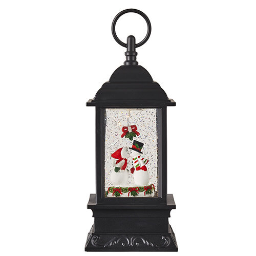  Kissing Snowmen Lighted Water Lantern 