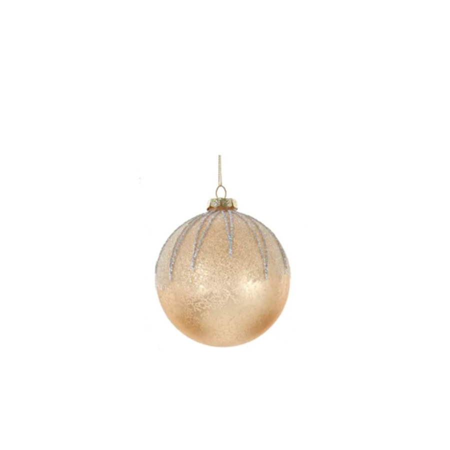 Glass Ball Crackle Ornament