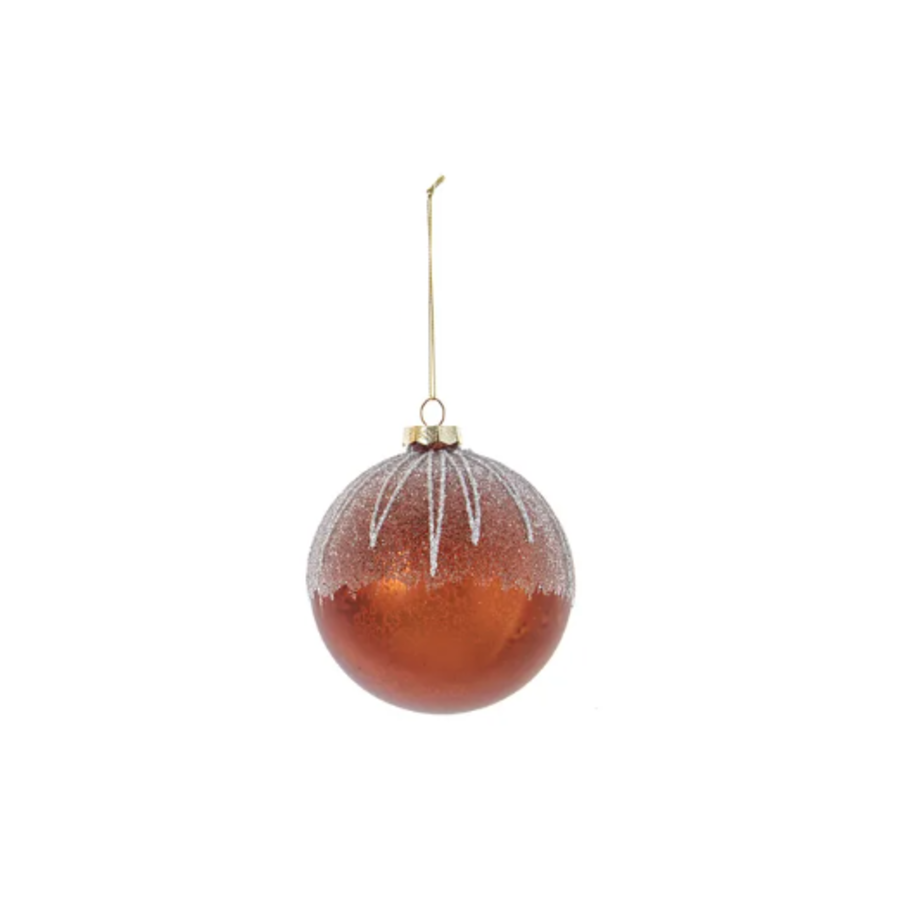 Glass Ball Crackle Ornament