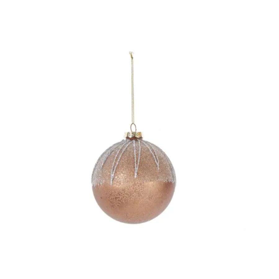 Glass Ball Crackle Ornament