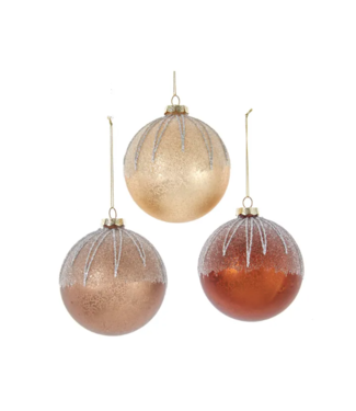 Kurt Adler Glass Ball Crackle Ornament