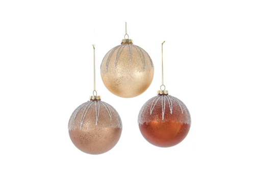  Kurt Adler Glass Ball Crackle Ornament 