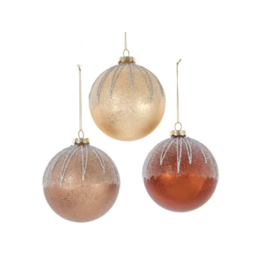  Kurt Adler Glass Ball Crackle Ornament 