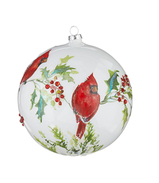 Cardinal Ball Ornament 6"