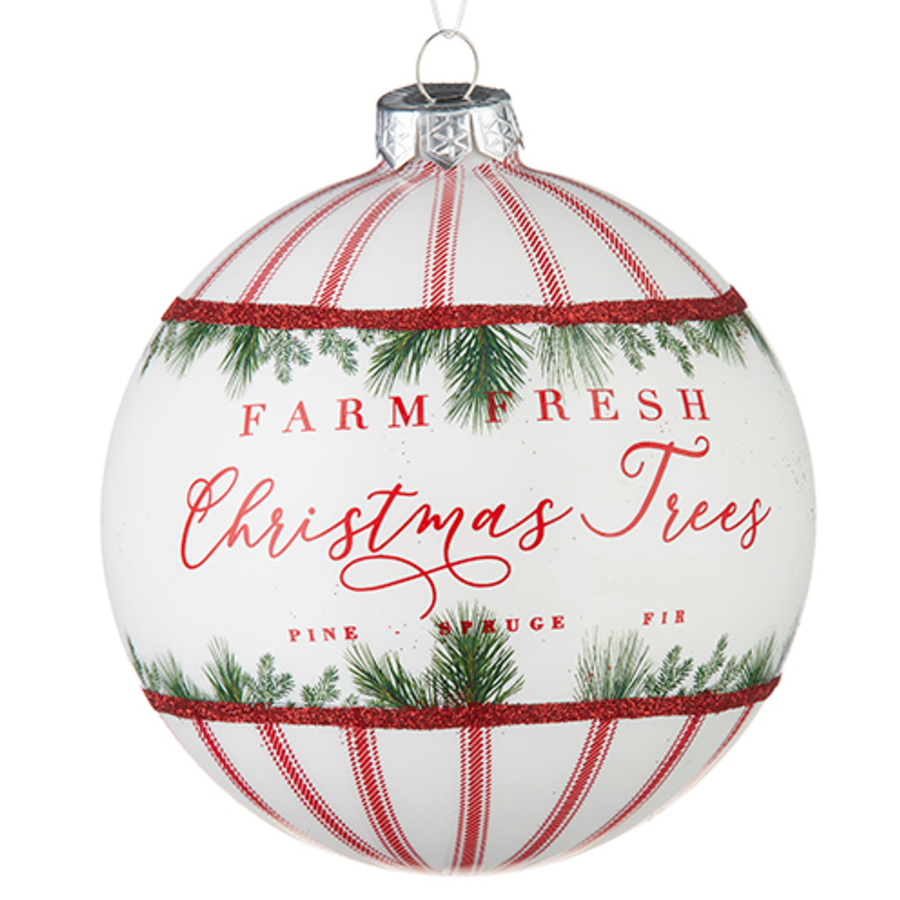Christmas Tree Ball Ornament 5"