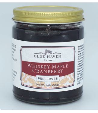 Olde Haven Farm Whiskey Maple Cranberry Preserves