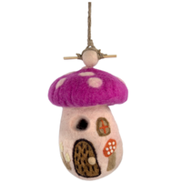 Magic Mushroom Wool Birdhouse