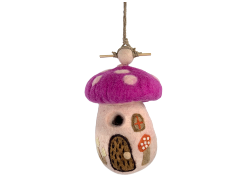 Magic Mushroom Wool Birdhouse   Magic Mushroom Wool Birdhouse