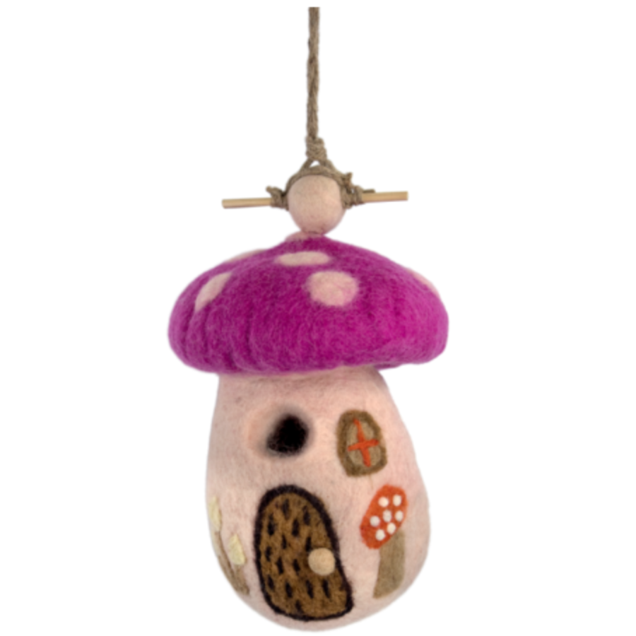 Magic Mushroom Wool Birdhouse