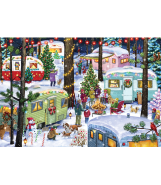 Vermont Christmas Company Christmas Camping Jigsaw Puzzle 100 pc.