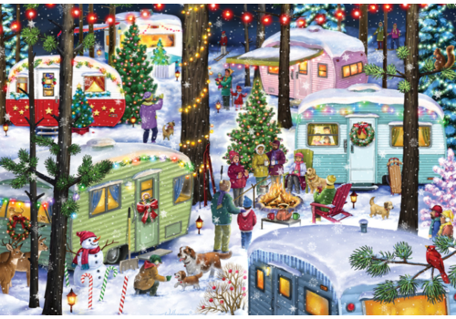  Vermont Christmas Company Christmas Camping Jigsaw Puzzle 100 pc. 