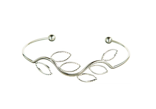  Rain Jewelry Collection Silver Leaf Wire Cuff Bracelet 